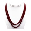 Image 3 : Natural Ruby Round Beads Necklace w/brass clasp