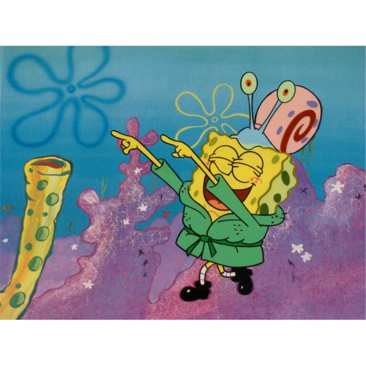 Gary Head Original SpongeBob Cel Animation Background