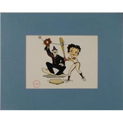 Betty Boop The Babe Ltd Ed Animation Sericel Baseball