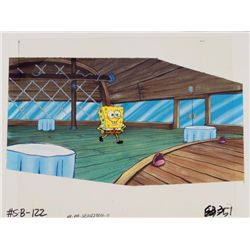 Production Original SpongeBob Cel Background Boy Cre