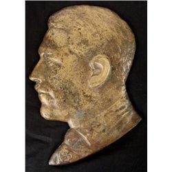 NICE DETAILED ADOLF HITLER BUST PLAQUE-CAST IRON