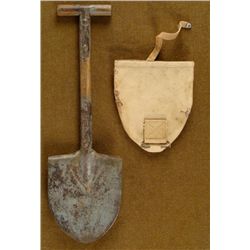 WWI U.S. DOUGHBOY TRENCH SHOVEL & CANVAS COVER 1918