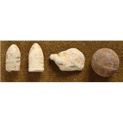 ORIGINAL CIVIL WAR UNION/CONFEDERATE BULLETS, GRAPESHOT