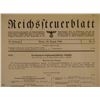 Image 3 : 3 ORIGINAL NAZI "REICHSSTEUERBLATT NEWSPAPERS RARE 1940