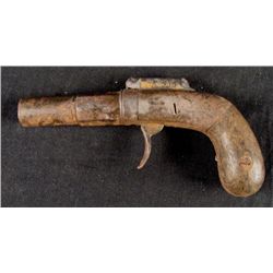 PRE-CIVIL WAR ONE SHOT PISTOL PAT'D 1845 FLINT TOP