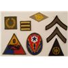 Image 1 : LOT OF 8 WWII US PATCHES--8 ARMORED, ETO ADVANCE,BASE