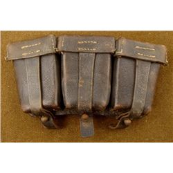 ORIGINAL WWII NAZI THREE POCKET AMMUNITION POUCH