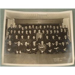 WWII 8X10 PHOTO OF NAVY GI'S @ LAKEVIEW CENTER 1944