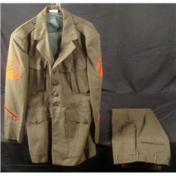 U.S. MARINE UNIFORM TUNIC-4TH GRADE NCO STRIPES