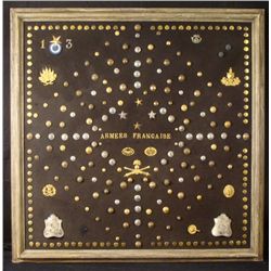 FRENCH ARMY COLLECTION MILITARY SHAKO PLATES, BUTTONS