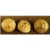 Image 1 : 3 Civil War Orig Gilt Naval Buttons Waterbury