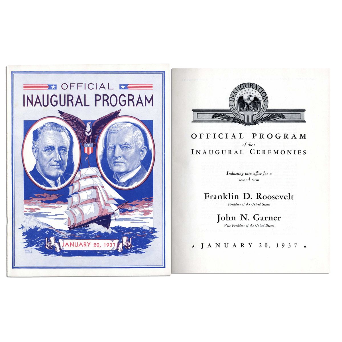 FDR 1937 Inaugural Program