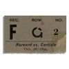 Image 1 : 1899 Harvard/Carlisle Ticket Stub