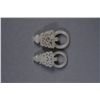 Image 1 : Fine Openwork 18th. C Chinese White Jade Earrings