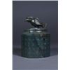 Image 2 : 18th C. Chinese Spinach Green Jade Phoenix Seal