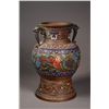 Image 1 : Chinese Bronze Cloisonne Urn Grapes & Phoenix