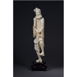Fine Openwork Carved Chinese Ivory Old Man
