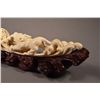 Image 3 : Openwork Carved Ivory Tusk: 3 Lions & Puzzle Ball