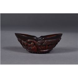 Chinese Rhinoceros Horn Carved Cup