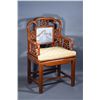 Image 4 : Set 6 Qing Dynasty Huanghuali Chairs Inset Marble