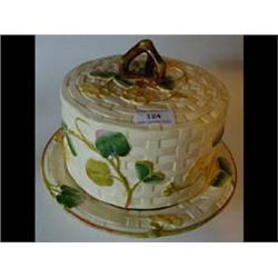 A George Jones Majolica Cheese Dish and Co...