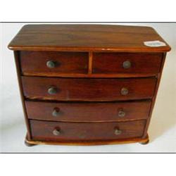 A Late Victorian Miniature Bowfront Chest ...