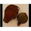 A WW1 Compass, in a brown leather case...
