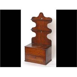 A 19th Century Oak Candle Box, fitted a si...