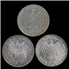 Image 1 : 1972G/J/F Germany Silver 10 Mark MS63/64 3 Pcs (COI-8554)