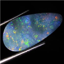 5.2ct Australian Black Opal Doublet Full Fire (GEM-36490)