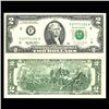 Image 1 : 1995 $2 US Note Crisp Unc Poker Hands Fancy Ser# (CUR-06038)