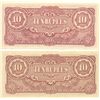 Image 2 : 1942 WW2 Japanese Occupation 10 Rupees  (COI-1032)