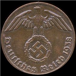 1938E Germany 1pf MS63 (COI-9919)