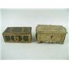 Image 1 : A Victorian moulded brass casket with a bu...
