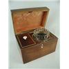 Image 1 : A 19th century mahogany tea caddy with 1 h...