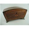 Image 1 : A 19th century dome top inlaid tea caddy, ...