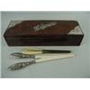 Image 1 : An Edwardian burr walnut glove box with si...