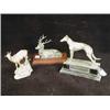 Image 1 : Three metal animal studies, the widest 8" ...