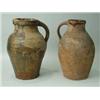 Image 1 : Two pottery flagons, possibly 15th/16th ce...