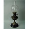 Image 1 : A Victorian brass oil lamp, with shade on ...