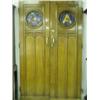 Image 1 : A pair of Victorian oak internal doors, wi...
