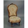 Image 1 : A Victorian walnut frame nursing chair, up...