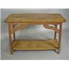 Image 1 : An oak side table, with a chamfered single...