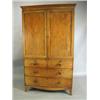 Image 1 : A 19th century mahogany linen press, with ...
