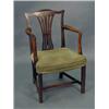 Image 1 : A Hepplewhite period elm armchair with a p...