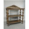 Image 1 : A Victorian carved oak 3-tier buffet. 48" ...