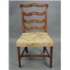 Image 1 : A George III single dining chair, with pie...