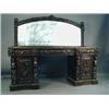 Image 1 : A Victorian ornately carved mirror back pe...