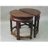 Image 1 : A pair of Chinese demi-lune side tables. 2...