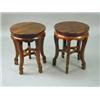 Image 1 : A pair of Chinese hardwood low tables, on ...